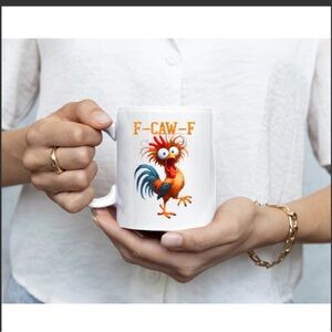 Funny Chicken Mug: F-caw-F Mug,  My Resting Squawk Face - Coworker Gift